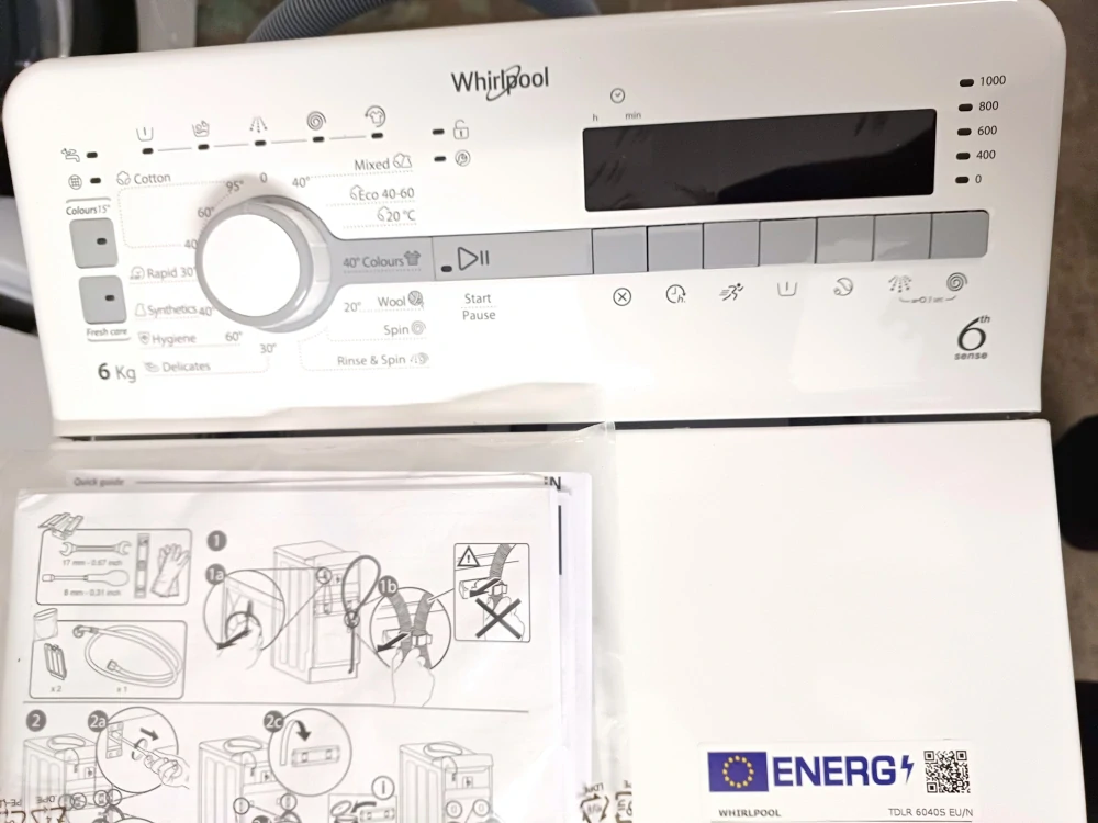Pračka Whirlpool 6 kg 1000 ot. ZÁRUKA