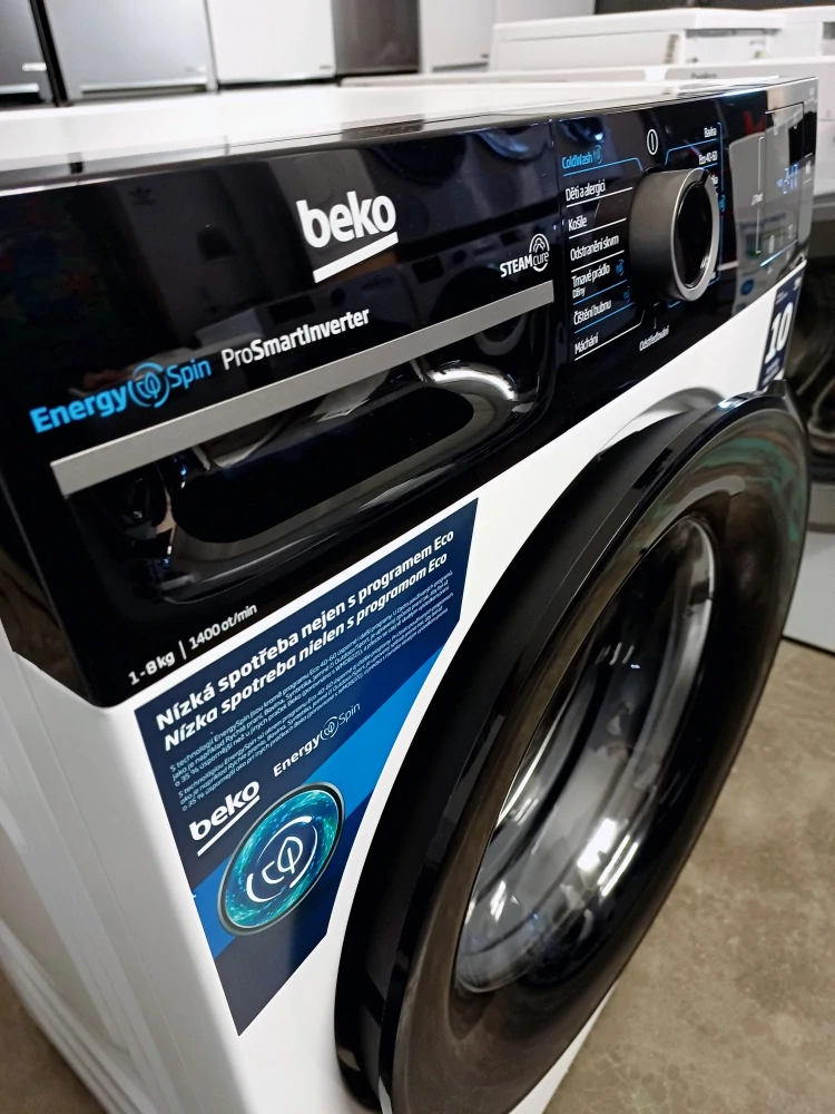 Pračka Beko 8 kg 1400 ot. ZÁRUKA BM3WFU3841WBB Běžná cena .... 11.000 Kč