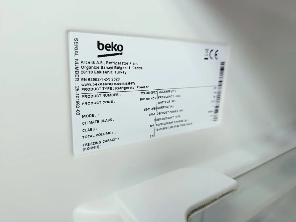 Lednice Beko 82 cm, ZÁRUKA BU1154HCN